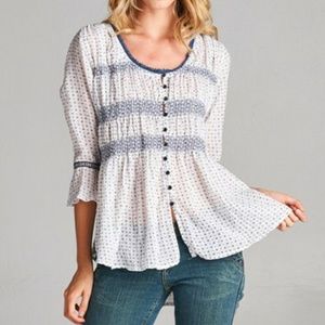 Boho Peasant Top